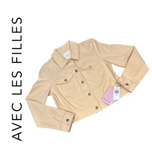 Avec Les Filles Women’s Peach Denim Jacket - Size 8‎